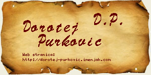 Dorotej Purković vizit kartica